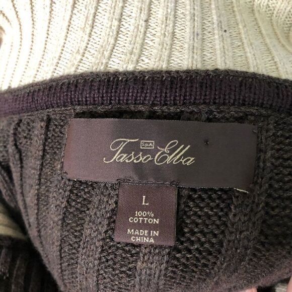 Tasso Elba Brown Sweater - Men’s L - Picture 5 of 6